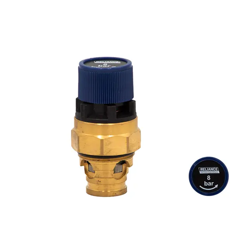 pressure relief cartridge with a blue knob on a white background