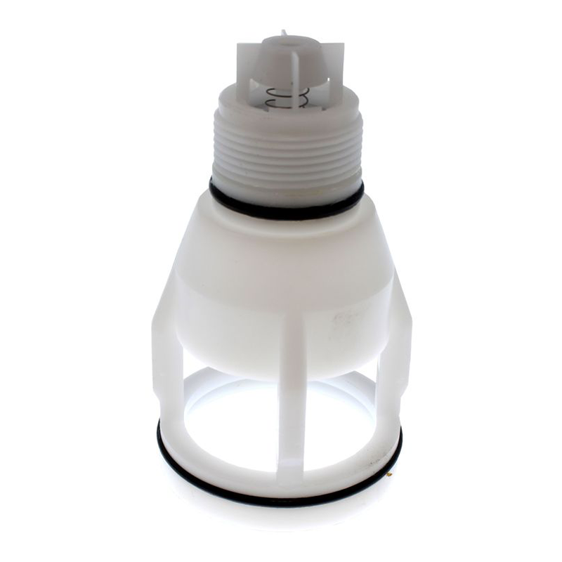 White check valve housing on a white background