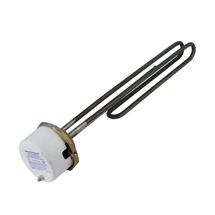 Electric water heater element on a white background