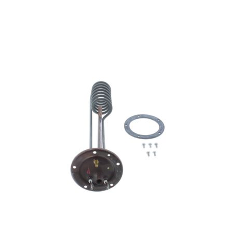Heating element with gasket and screws on a white background