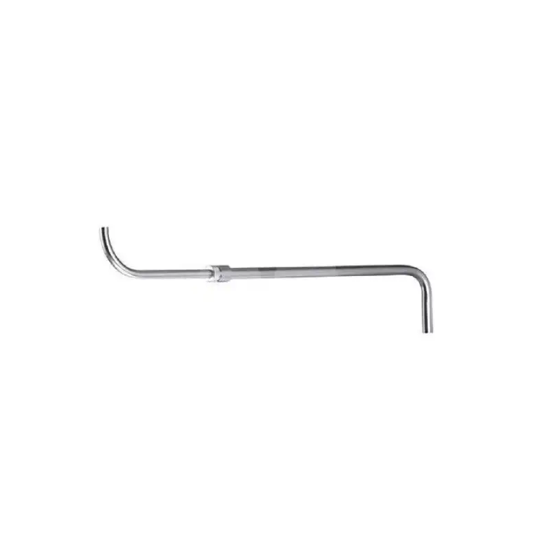 Metallic handlebar on a white background