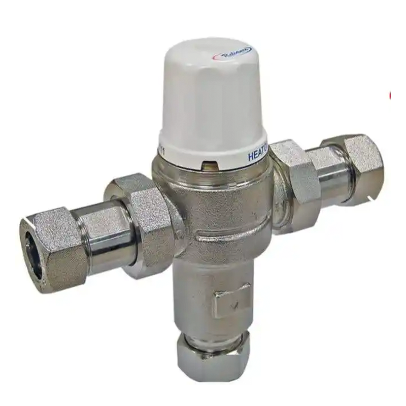 Valve with a white top on a white background