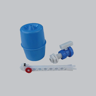 a float valve and a control valve on a white background