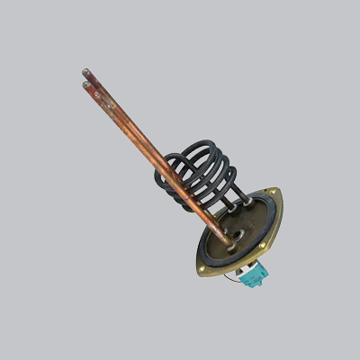 2 different types of immersion heater element plate assembly