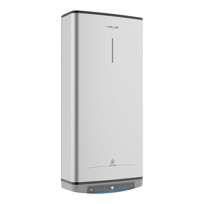 VELiS PRO smart water heater shown in a clean studio shot against a white background.