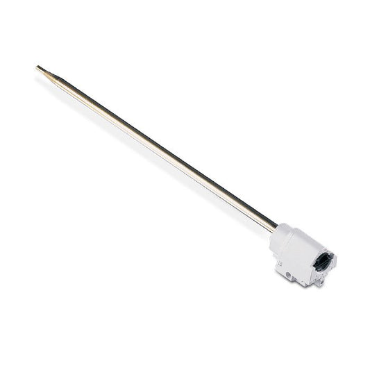 7 Inch White electronic component with a metallic probe on a white background