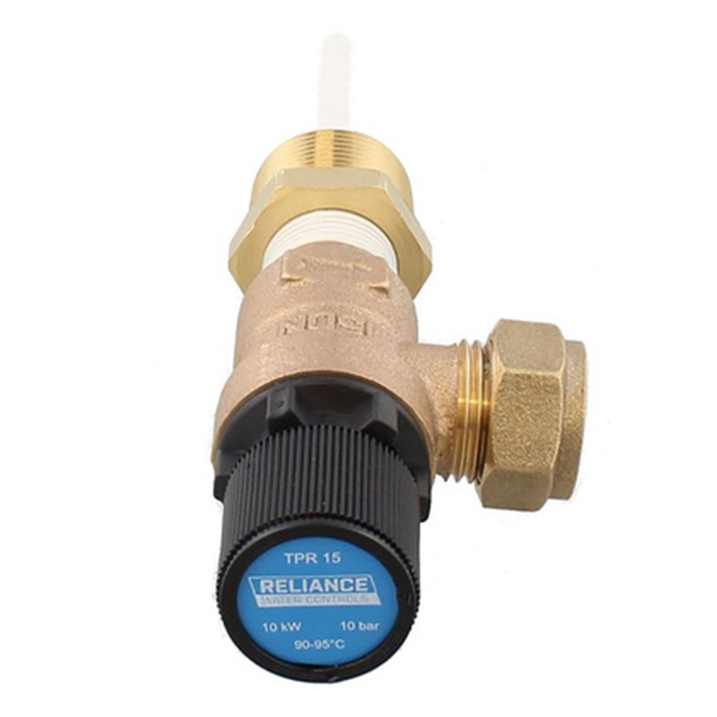 pressure and temperature valve on a white background