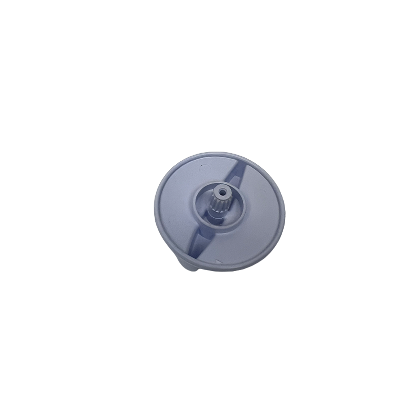 Gray plastic component on a white background
