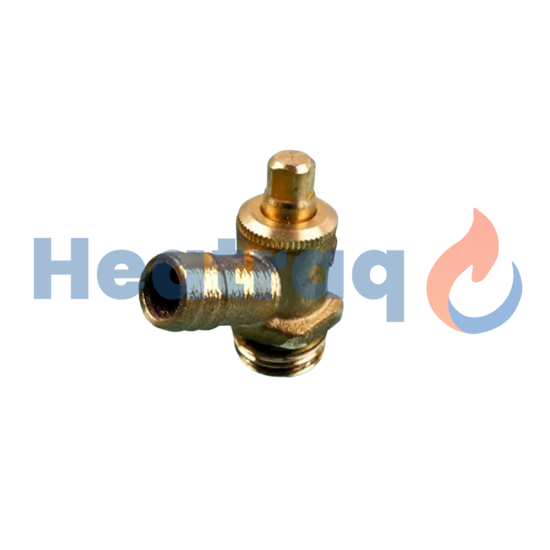 Brass valve on a white background