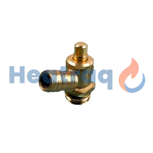 Brass valve on a white background