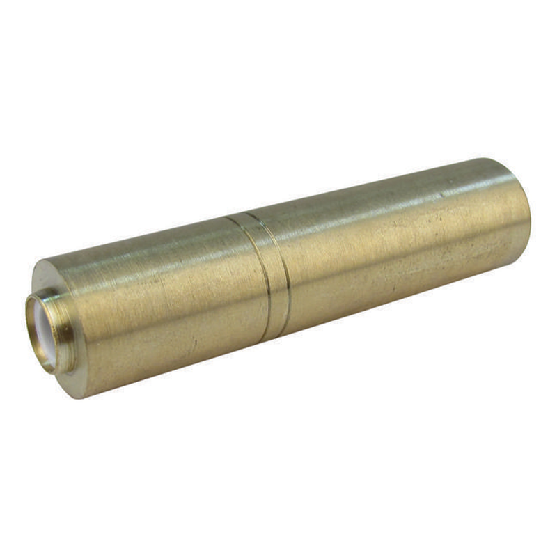 Brass cylindrical object on a white background