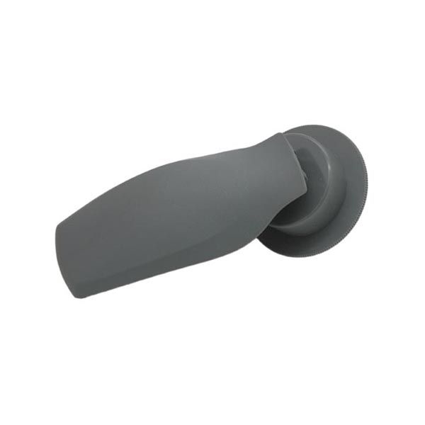 Gray tap outlet on a white background