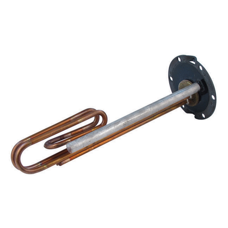 Heating element with copper coils on a white background