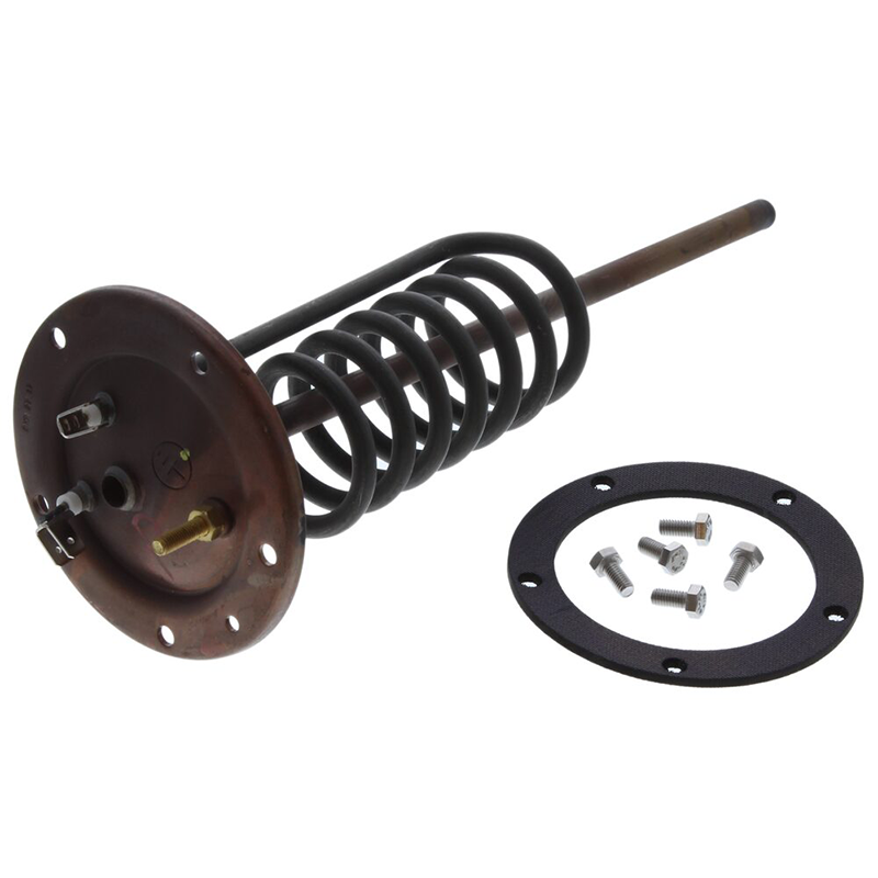 Heating element plate assembly with rubber gasket and screws on a white background