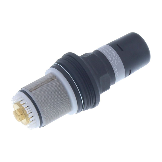 Plumbing fitting with brass nozzle on a white background