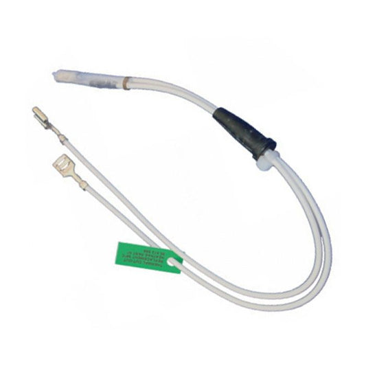 Mechanical cable with connectors on a white background