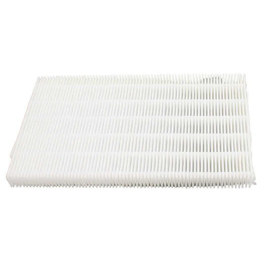 Rectangular white filter on a white background