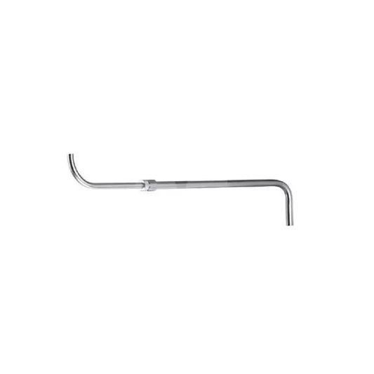 Metallic handlebar on a white background