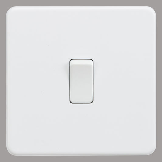 White isolator switch on a grey background