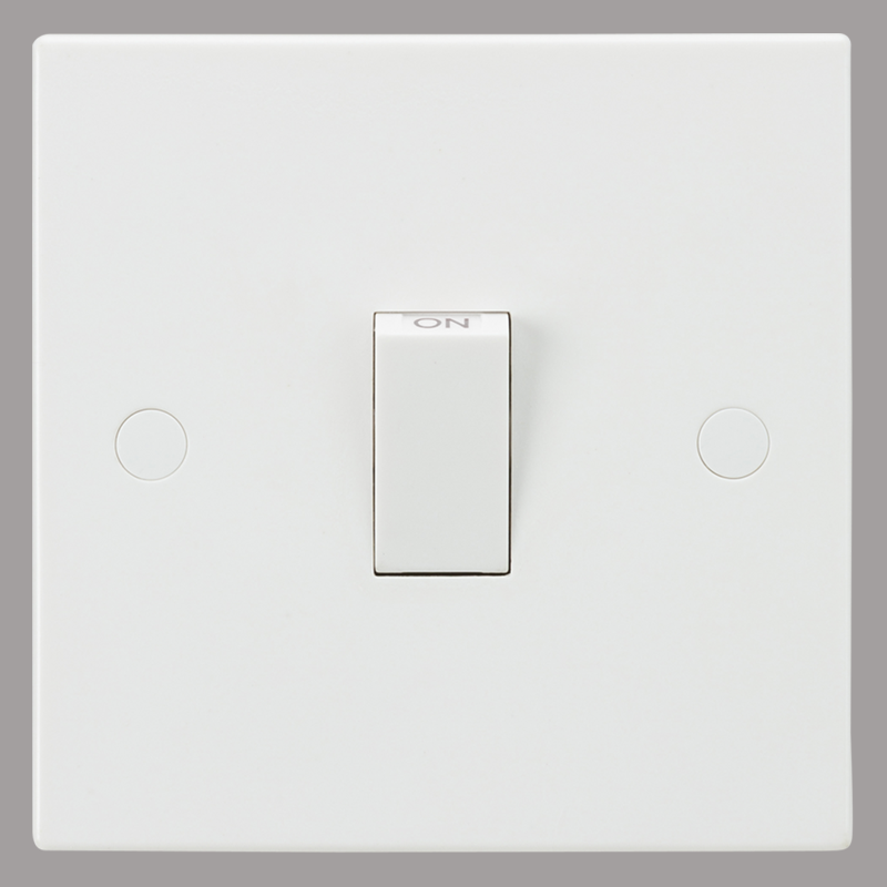 Isolator switch with 'ON' label on a white background