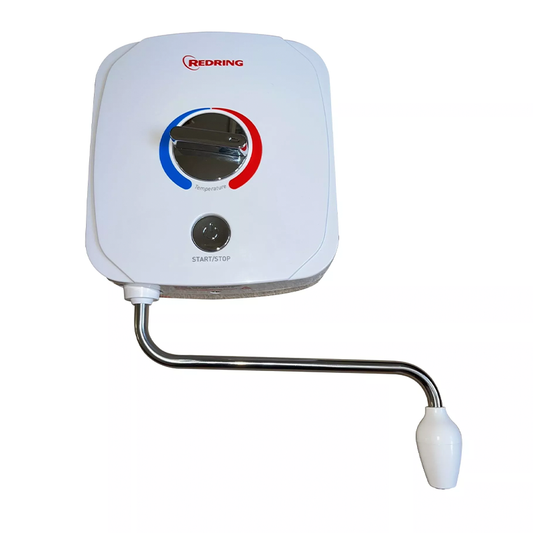 White water heater with Redring branding on a white background