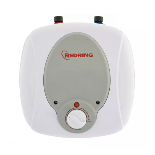 White water heater with Redring logo on a white background